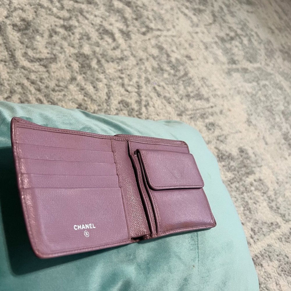 Chanel Wallet Calf Skin Bifold light purple - Picture 2 of 16